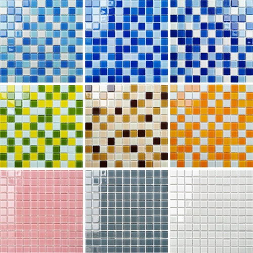 Синяя стеклянная мозаика, дорожный бассейн для детского сада