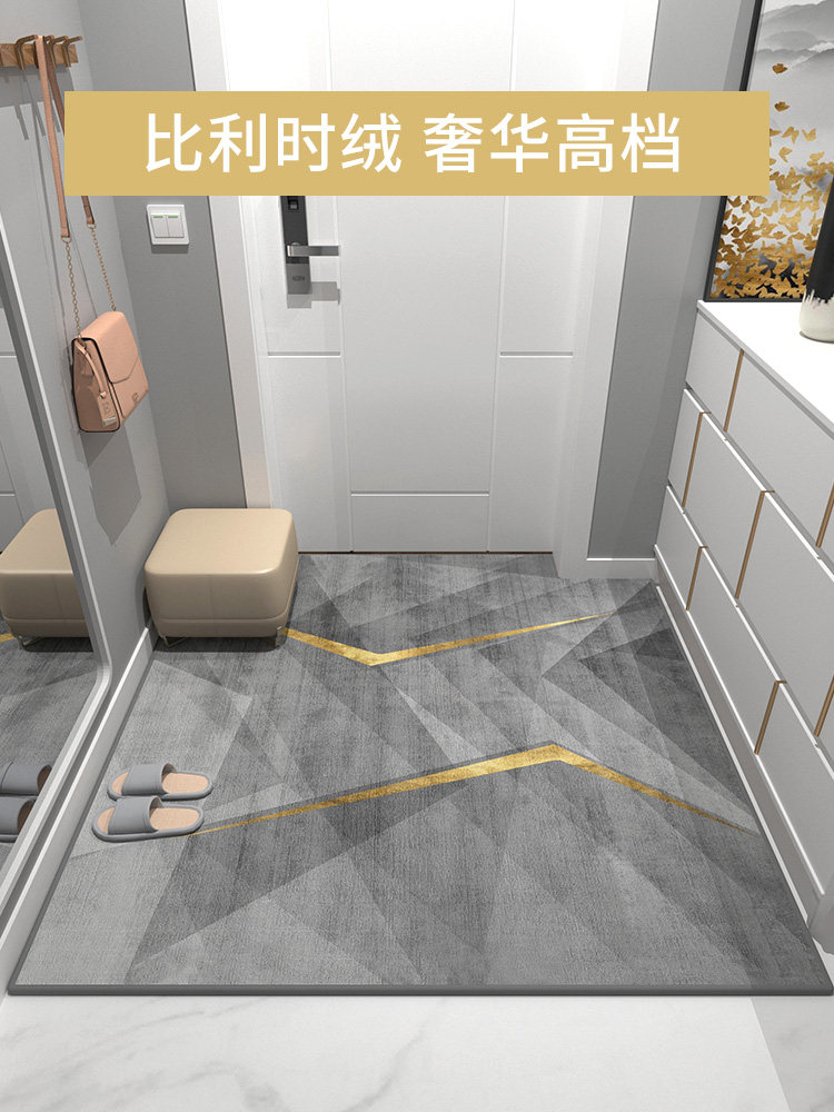 Entrance Door Ground Mat High-end Light Lavish Minima Modern Doorway Can Cut Non-slip Resistant North European Home Access Mat
