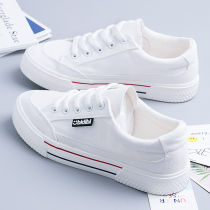 Breathable canvas shoes white 2022 summer thin white shoes new thick sole womens shoes ins summer style