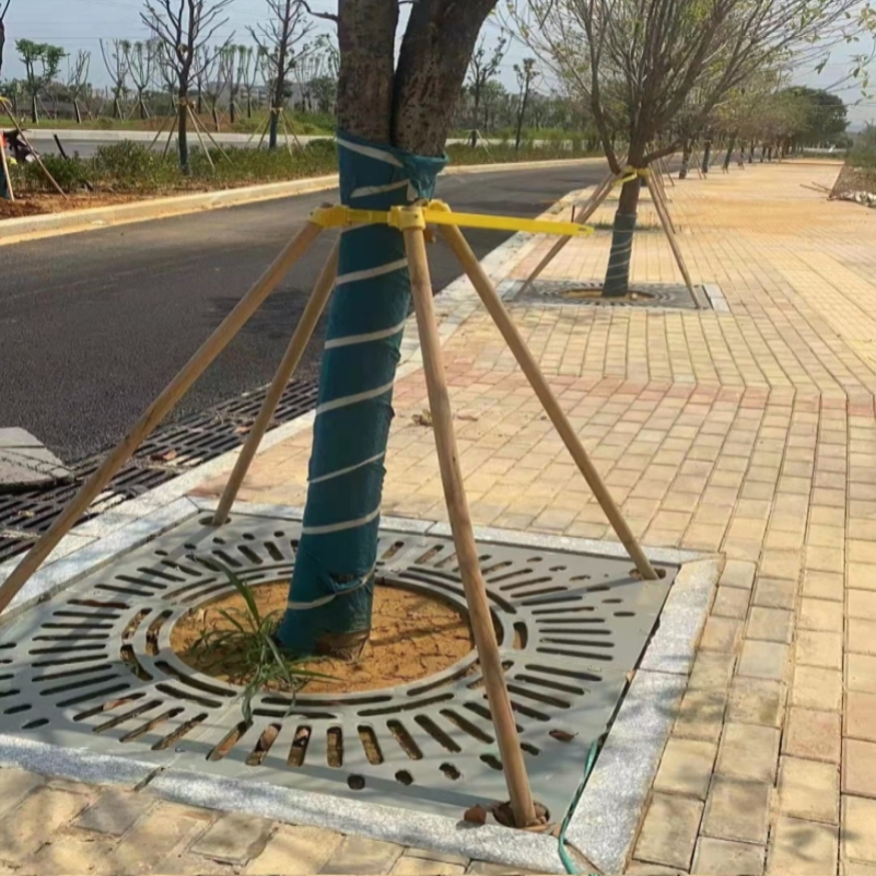 Tree support walkway large tree anti-backbracket support frame engineering garden plastic cup cup button wind-resistant fir