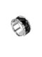 [Tan Jianci의 동일한 모델] Oinicio First Printing 증착 시리즈 925 Silver Black Glue Wide Male Couple Ring Women