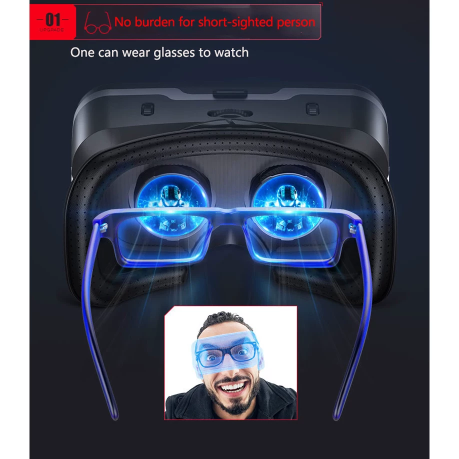 VR Shinecon-Virtual Reality Headset para Smartphone, Smart P