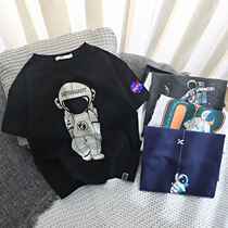 Fat Boy Short Sleeve Summer New Round Collar Short Sleeve T-shirt Printed Loose Handsome COOL 100 HITCH A BOY BLOUSE