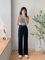 (Still-good Shop) Sloth Pants Casual Drag Pants Silk Slippery And Pituary 150 Small Taller Waist Wide Leggings Pants