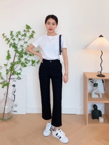 (Quiet shop) Conspicothin Smoke Tubes Pants 150 Small Subhigh Waist Jeans 80% Pants 2022 Summer
