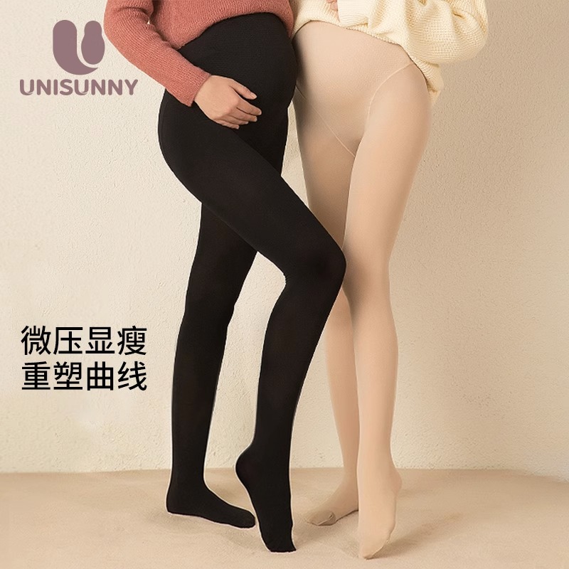 unisunny pregnant women beating bottom socks autumn and winter outside wearing underpants socks winter dress light leg mythological socks with pants socks-Taobao