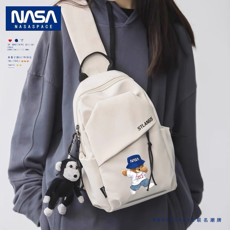 Ole NASA joint chest bag for men and women sports shoulder waist crossbody bag casual backpack large capacity for middle school students