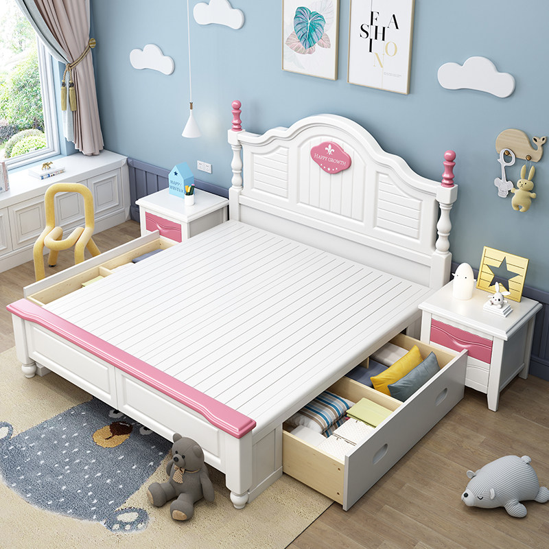 Children's bed 1 35 meters boy girl princess bed 1 8 1 5 meters teenager child bed 1 2 bedroom single bed