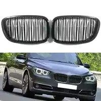 Car Carbon Fiber Front Kidney Grill Grilles Double Line Gril