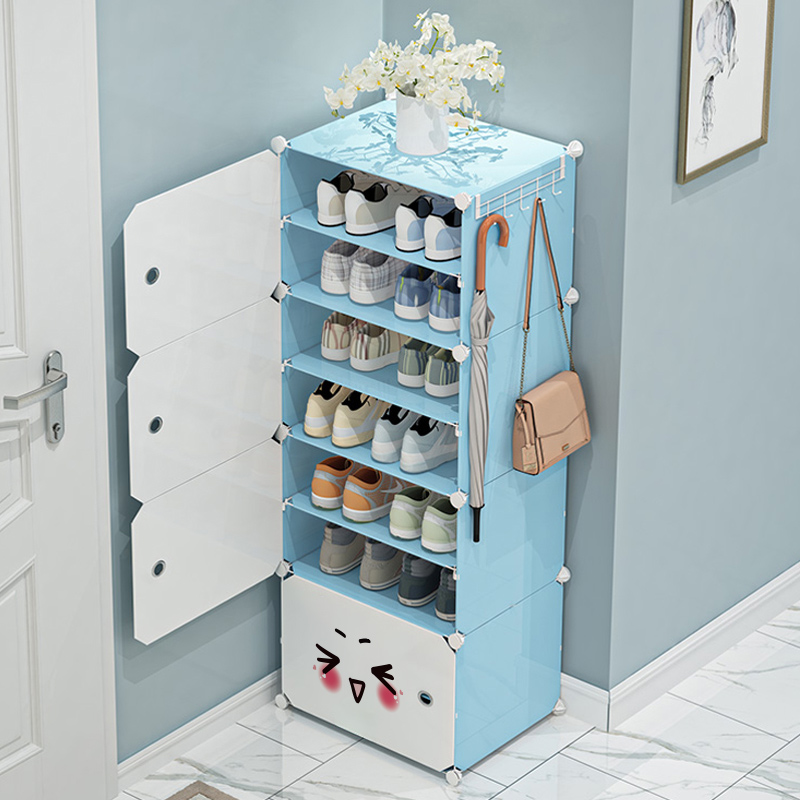 Simple doorway small shoe rack sub-home bedroom with nice looking new 2021 Burst Dorm Room Multilayer Dust-Proof Shoes Cabinet