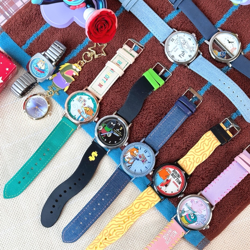 Authentic Spongebob Squarepants Mermaid Series Watch Blind Box Children's Watch Boys' Gift Cartoon Electronic Watch