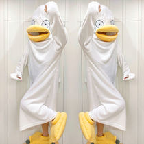 Sleepwear woman 2021 New winter net red autumn and winter style Don old duck autumn mens sleepwear four-season home clothes