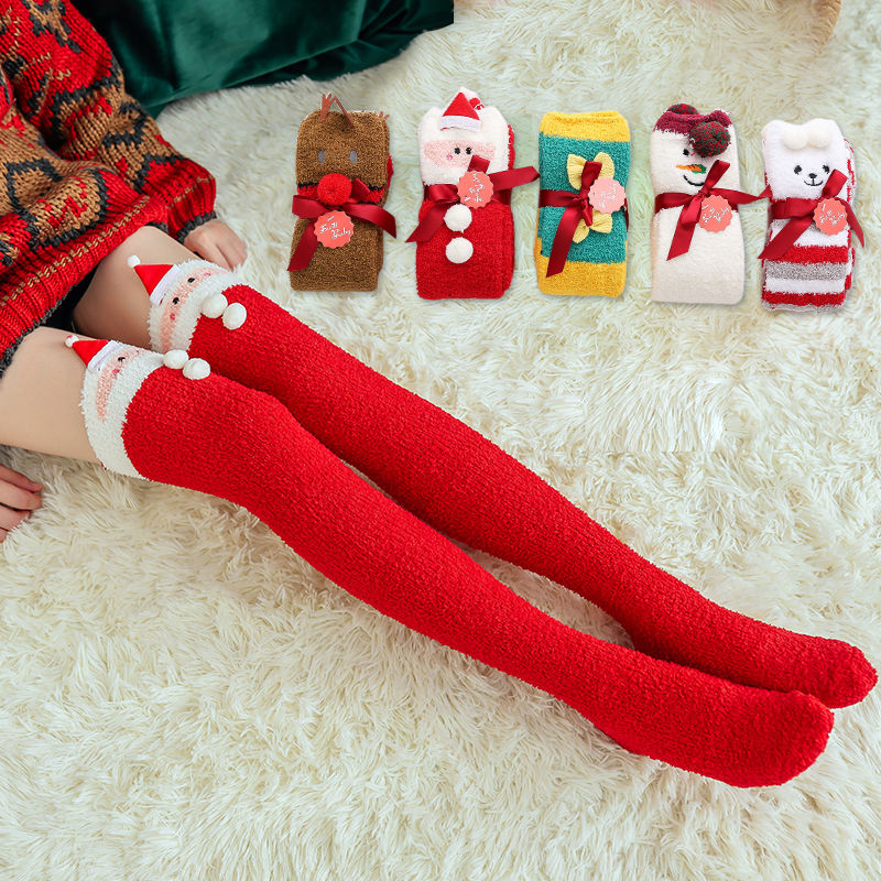 Christmas Sox children home furry winter sleeping warm socks Socks Themed night feet Cold woolen socks Coral Fleece