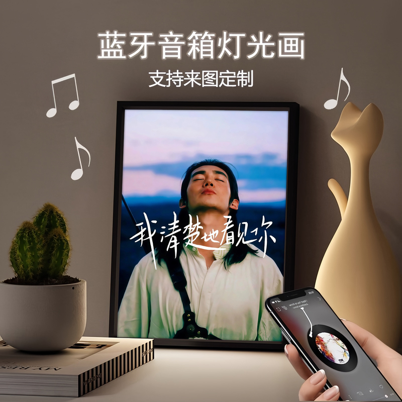 Yushi Peripheral Fengshen Jifa Bluetooth Speaker Light Painting Photo Frame Puzzle Photo Ornament Poster Birthday Gift for Women