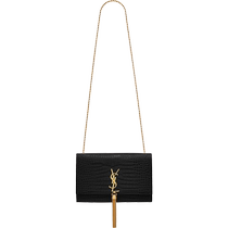 YSL Saint Laurent womens KATE medium black crocodile pattern leather crossbody bag ysl bag ysl bag