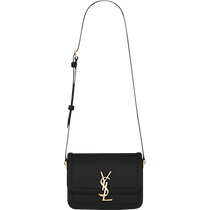 YSL Saint Laurent Womens SOLFERINO BOX Small Black Leather Shoulder Bag
