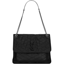 24 issues interest-free] YSL Saint Laurent womens black NIKI large leather handbag ysl bag ysl bag