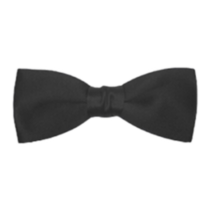 YSL Saint Laurent Mens YVES Black Silk Grosgrain Bow Tie
