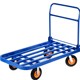 Flat trolley, four-wheel trailer, folding truck, steel plate truck, household silent trolley