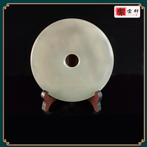 Natural pure color jade safe button home Xuanguan Living room Chinese style Qiao relocating daily blessings gift desk swing piece