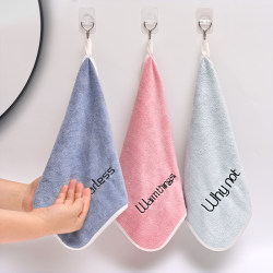 Hanging Square Towel, Household Cleaning Cloth, Face Wash Handkerchief, Kitchen Towel, More Absorbent Than Pure Cotton, Hanging Rope Towel, Small Size, Lint-Free