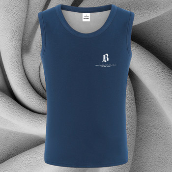 Warm vest for boys in winter, cold protection, velvet and thickened inner wear, slim-fit new vest sleeveless t-shirt