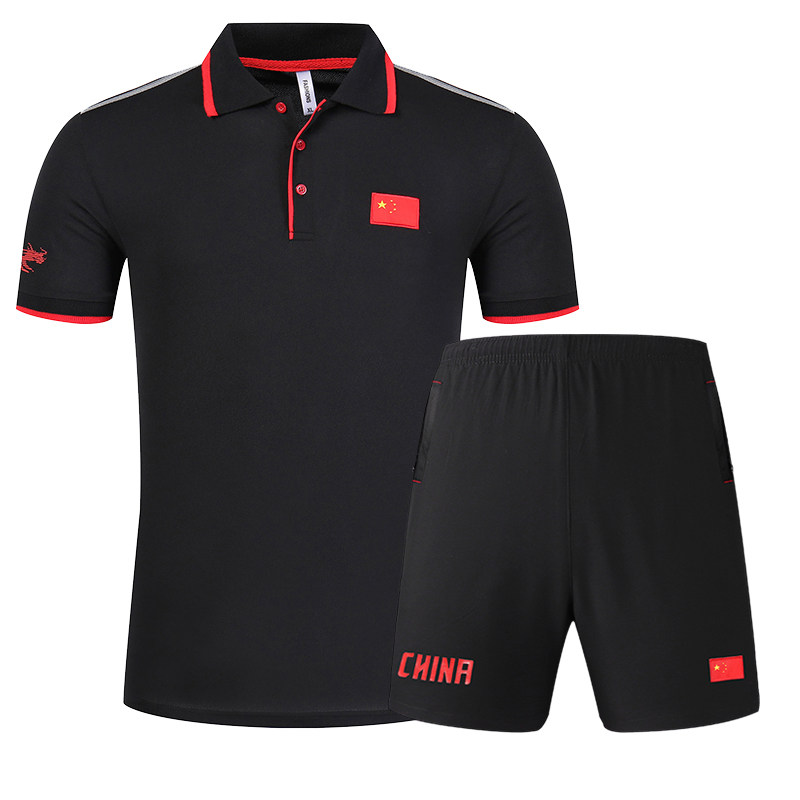 Chinese National Team Games Polo Shirt Referee Coach Workwear Custom Men's and Women's Badminton Referee Clothes