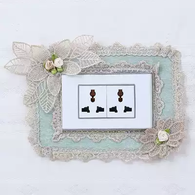 118 fabric switch protective cover switch stickers wall stickers creative living room bedroom light wall socket decorative stickers