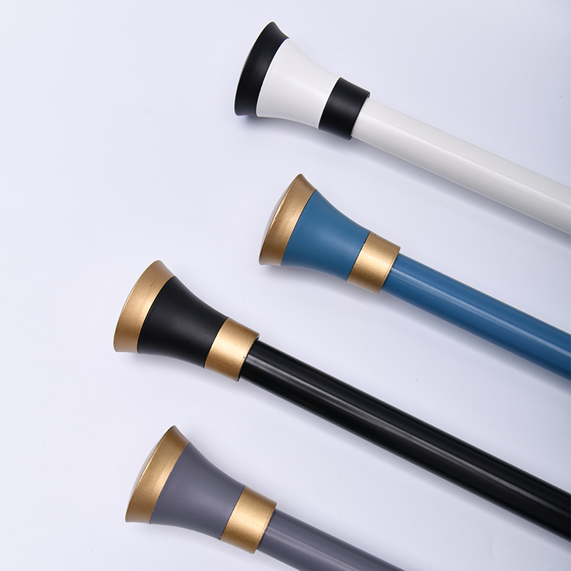 Road curtain rod single rod curtain curtain track rod rod rod accessories top mounting side mounting thickness aluminum alloy button