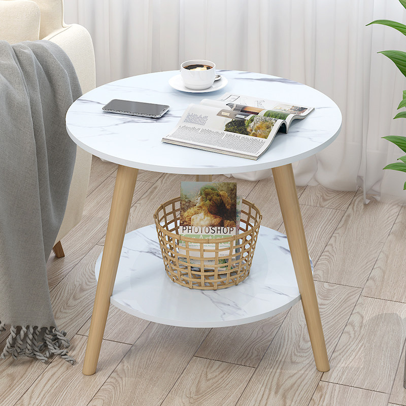 Nordic coffee table simple modern household small tea table simple living room sofa mini small side table creative small round table