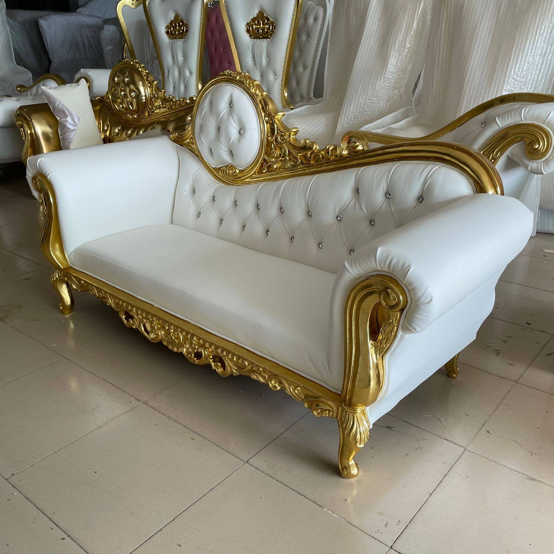 Eurostyle GRP PRINCESS CHAIR PU LEATHER LIVING ROOM SOFA BED DOUBLE BEDROOM BEAUTY BED SLOTH PERSON DECK CHAIR WEDDING COUCH-Taobao