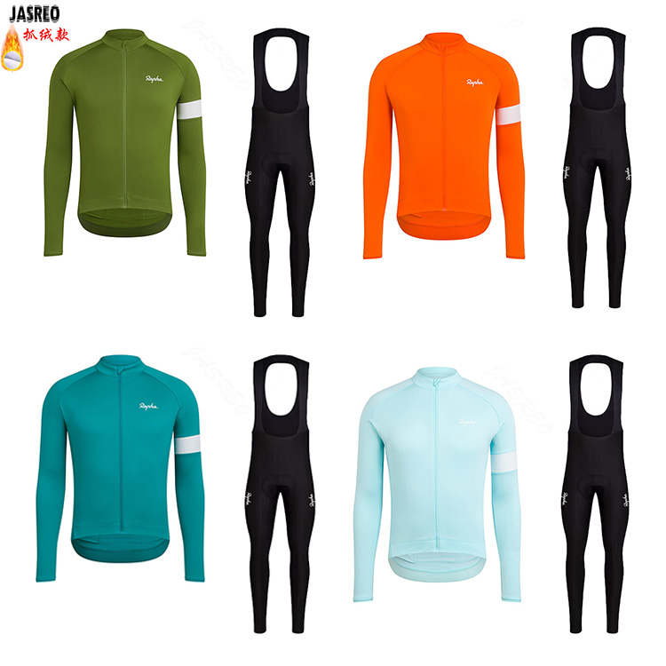 rapha autumn and winter fleece jersey long-sleeved suit men's and women's road cycling team version custom larger size