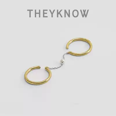 THEYKNOW ring female ins tide fashion niche design simple personality pearl ring index finger female cold wind
