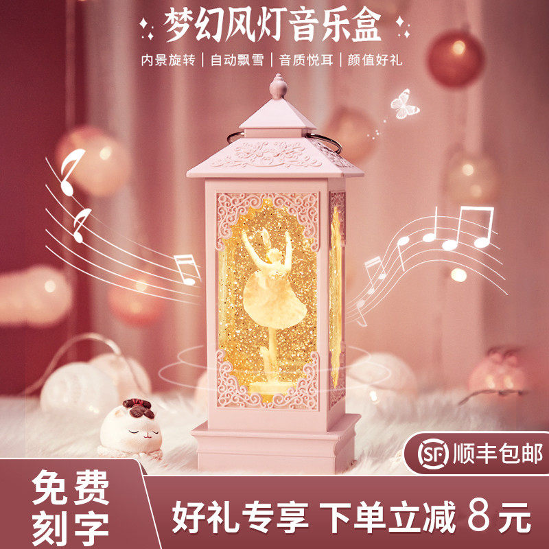 Music Eight soundboxes Water crystal Ball Birthday Gift Little Girl Child Girl 10-38 38's Day 38 Women's Day Goddess-Taobao