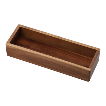 Nitori yideli home tableware, chopsticks, storage rectangular chopsticks, knife and fork storage box acacia wood