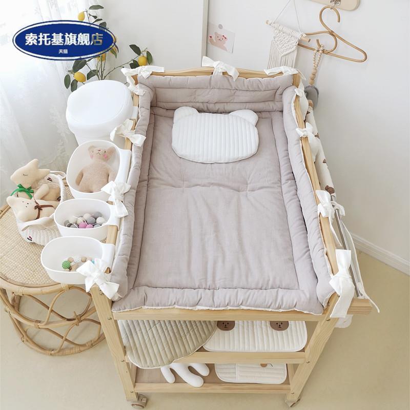 Neonatal diaper bed beds with multi-functional pure cotton mattress baby bath and touch baby shower table