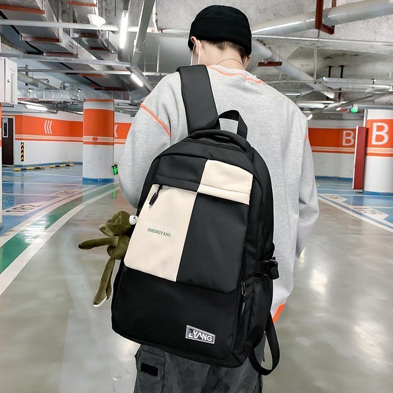 Schoolbag ins tide cool niche backpack men's super hot trend large-capacity junior high school student schoolbag college student leisure