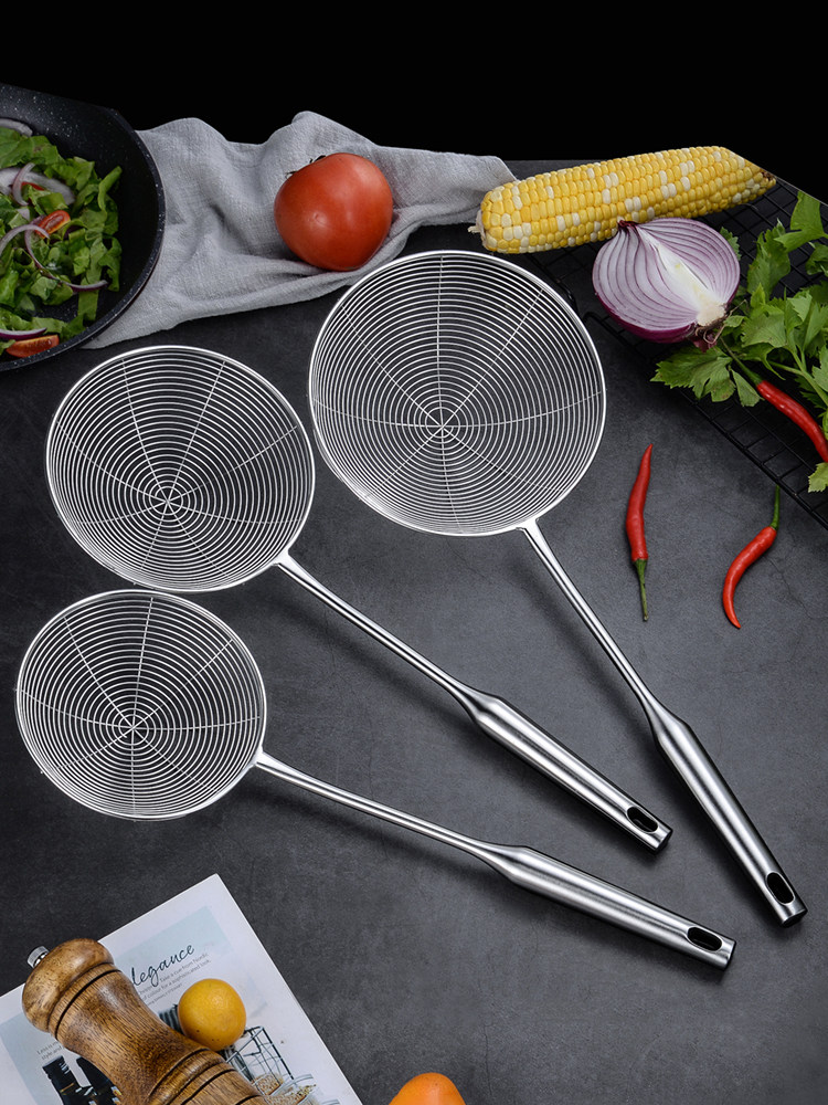 German 304 stainless steel leaking spoon mixed flour spoon Home Kitchen Big hot pot Hedge Filter God