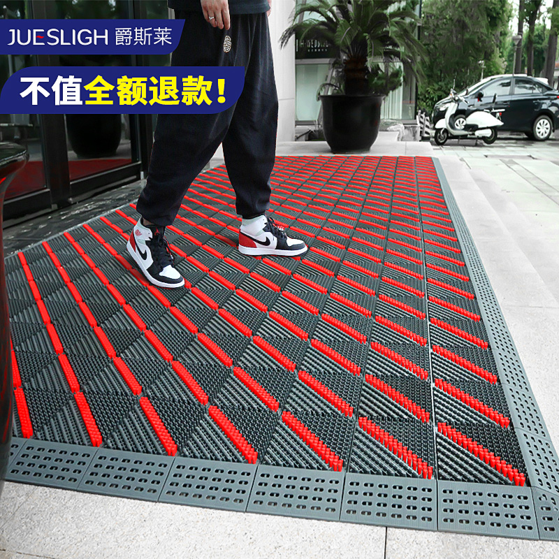 Outdoor non-slip door entrance floor mat outdoor hollow entrance door mat outside the company's plastic foot pad commercial carpet