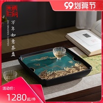 Zhu Bingren copper household simple water storage dry bubble table tea tray kung fu tea set Wan Yan Ruyi tea tray