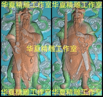 Scanned image exquisitely carved picture of good fortune longevity happiness and prosperity brick carving and stone carving of the Four Heavenly Kings and Door Gods characters J5UJH