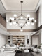 Modern Minimalist Duplex Large Chandelier Loft Apartment Living Room Light High-Ceiling Staircase Villa Glass Ball Magic Bean Chandelier