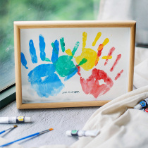 Familys hand print photo frame DIY small sher to have the same birthday anniversary couple male and female friends swing a memorial gift