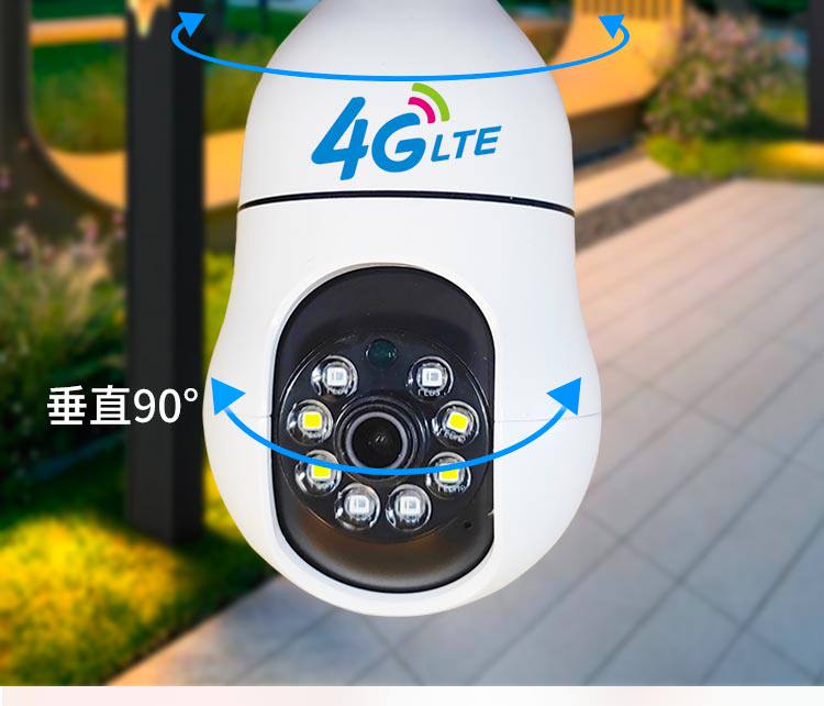 4g/5g摄像头 不用网络的远程监控摄影头无需wifi家用灯头式4g插卡黑科技摄像头