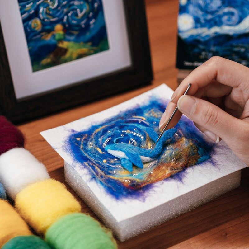 New Wool Felt DIY Craft Kit Photo Frame Painting Ornament Creative Holiday Birthday Gift for Friends