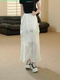 Summer New Style Age-Reducing Fresh White Workwear Skirt for Women 2025 Fashionable Design Slit High-Waisted Skirt