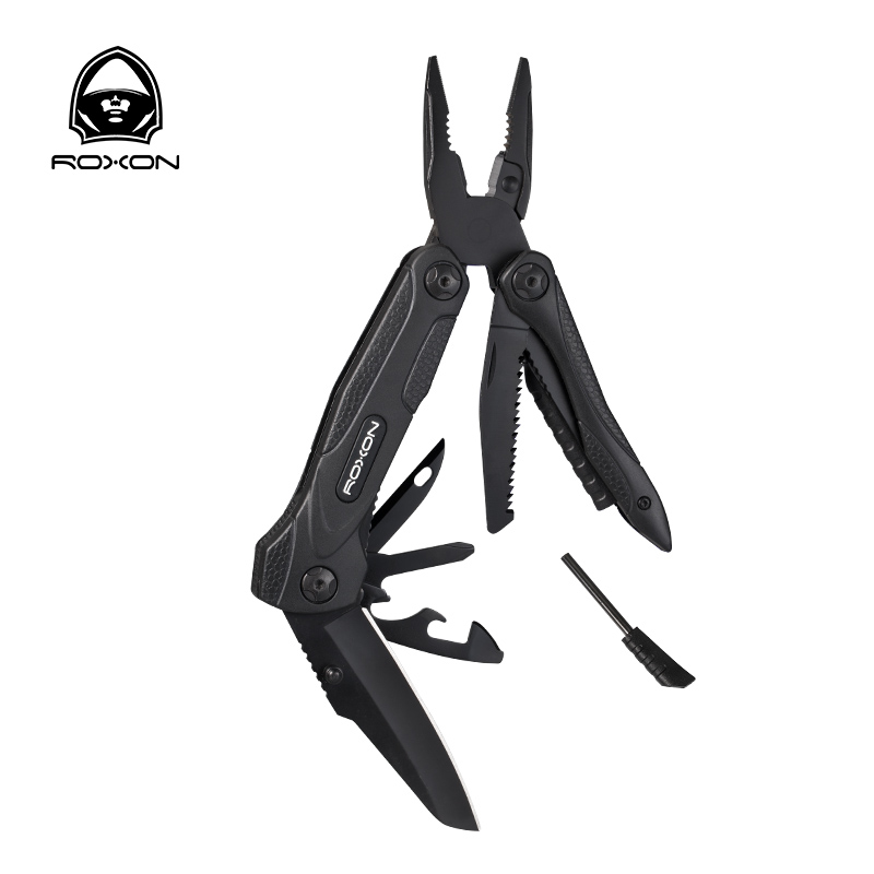 ROXON flint pliers Camping outdoor survival back clip Field light cavalry portable pliers Multi-function tool pliers