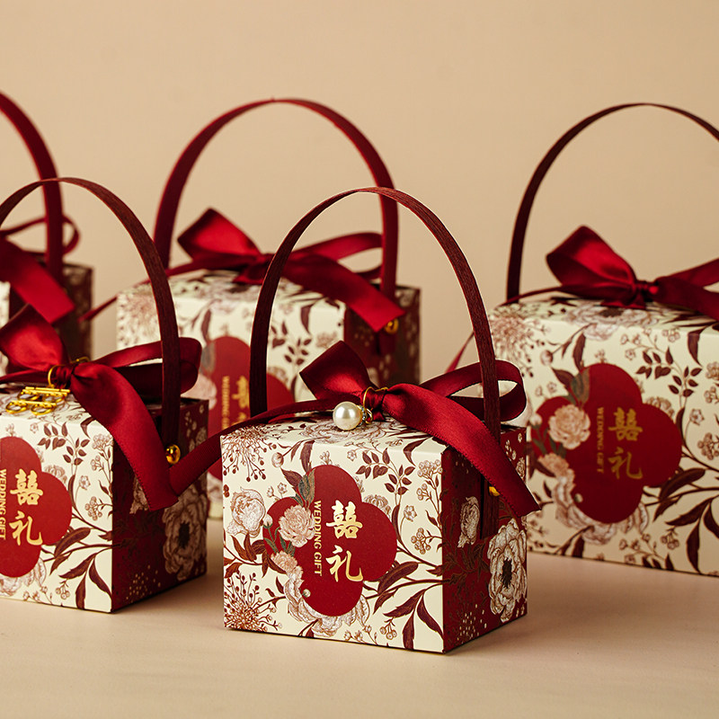 ウェディングキャンディボックス、2026年新スタイル、ニッチな中国風ウェディングキャンディギフトボックス、クリエイティブなウェディングキャンディ空箱。