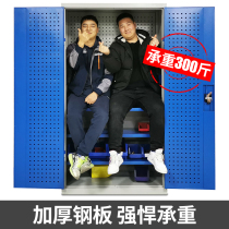 Storage multi-functional hardware storage tool cabinet double door workshop cabinet heavy-duty thickened storage cabinet parts drawer type