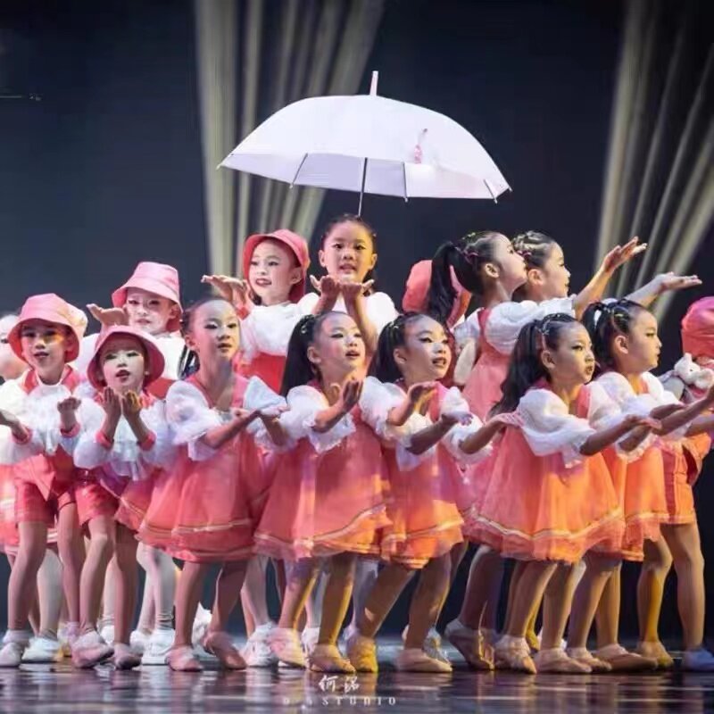 The 11th Xiaohe Style Goodbye Kindergarten Children's Performance Costume New Year's Day Princess Chorus Costume Puff Skirt